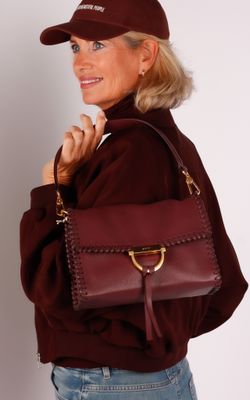 Abro leren tas 031976-33 bordeau