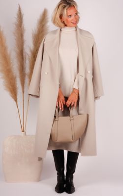 Drykorn mantel Budby ecru