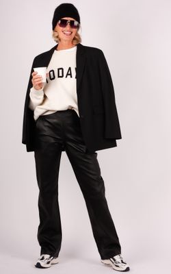 IBANA leren broek Phibby zwart