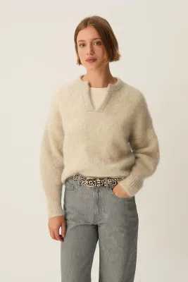 Des Petits Hauts trui 1H250052 lichtgrijs