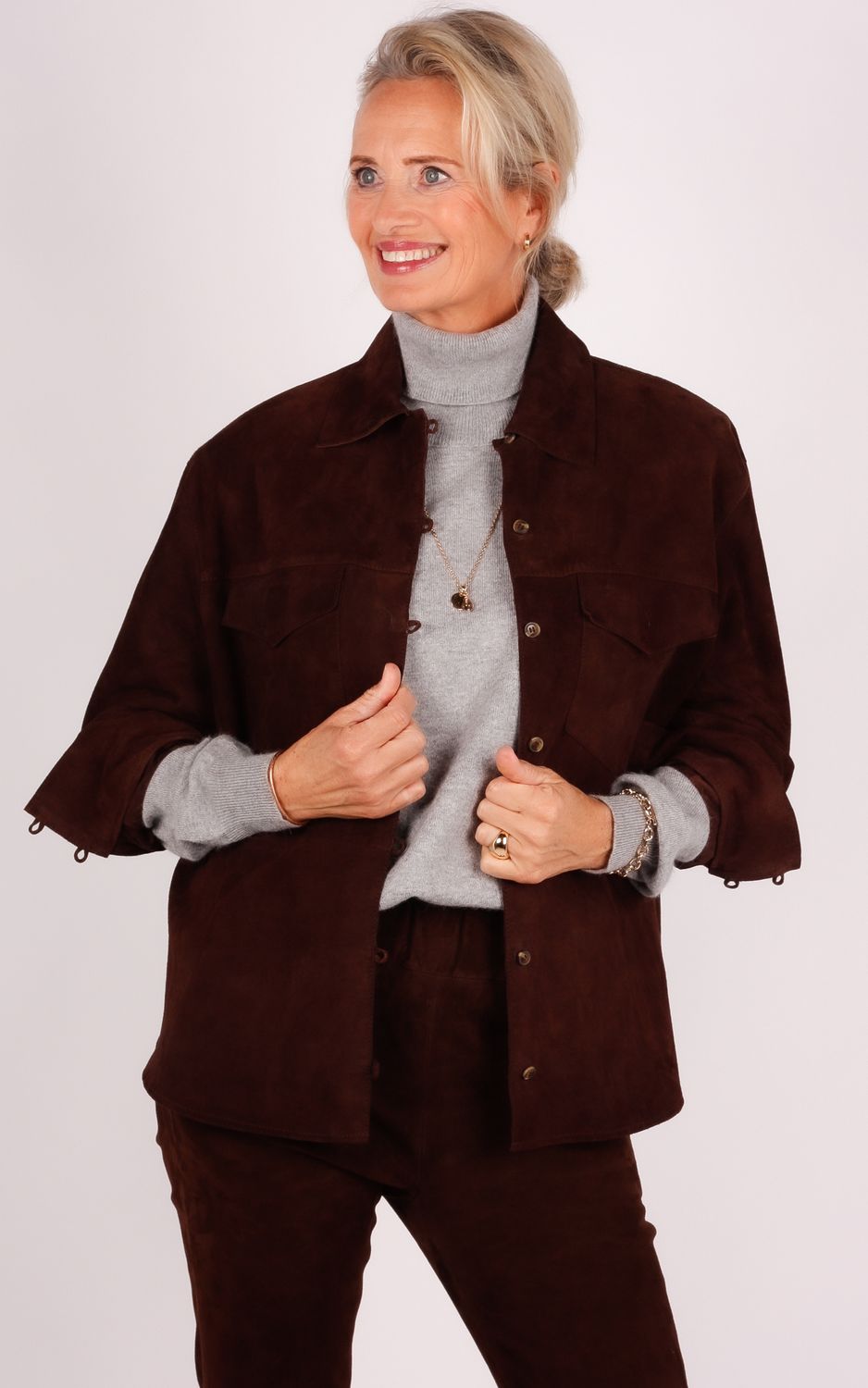 IBANA blouse suède Bodi suede bruin