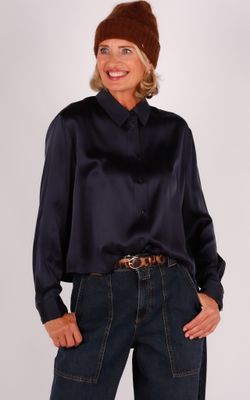 Herzen's zijden blouse 6010 navy