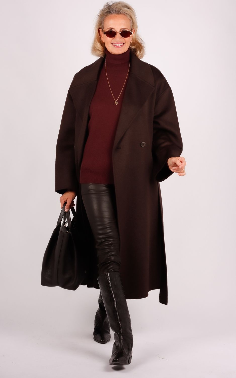 Drykorn mantel BUDBY_2 120231 bruin