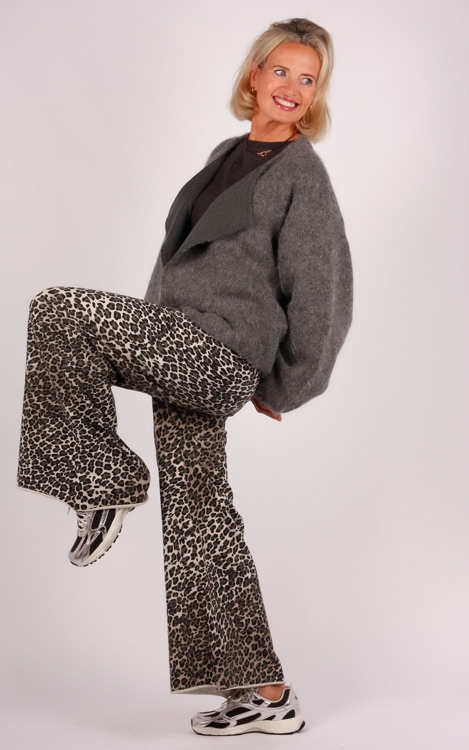 10 Days wide leg jogger leopard 20-014-5204 soft white melee