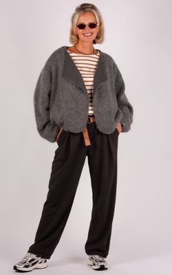 10 Days Puffy hairy knit bomber 20-652-5204 antra melee