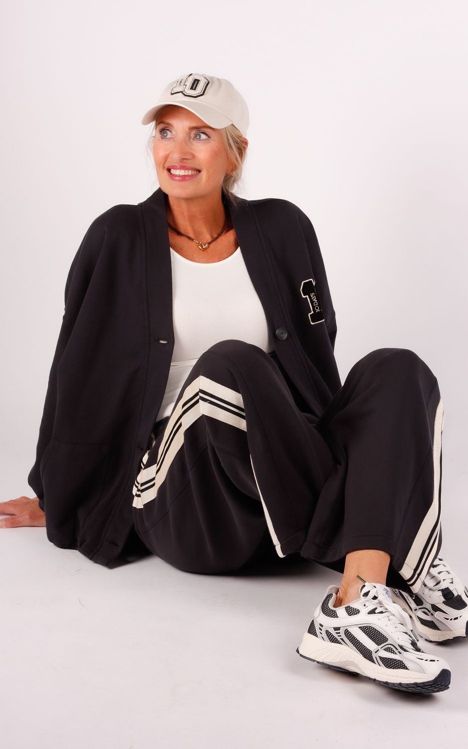 10 Days baseball cardigan 20-857-5203 dark navy