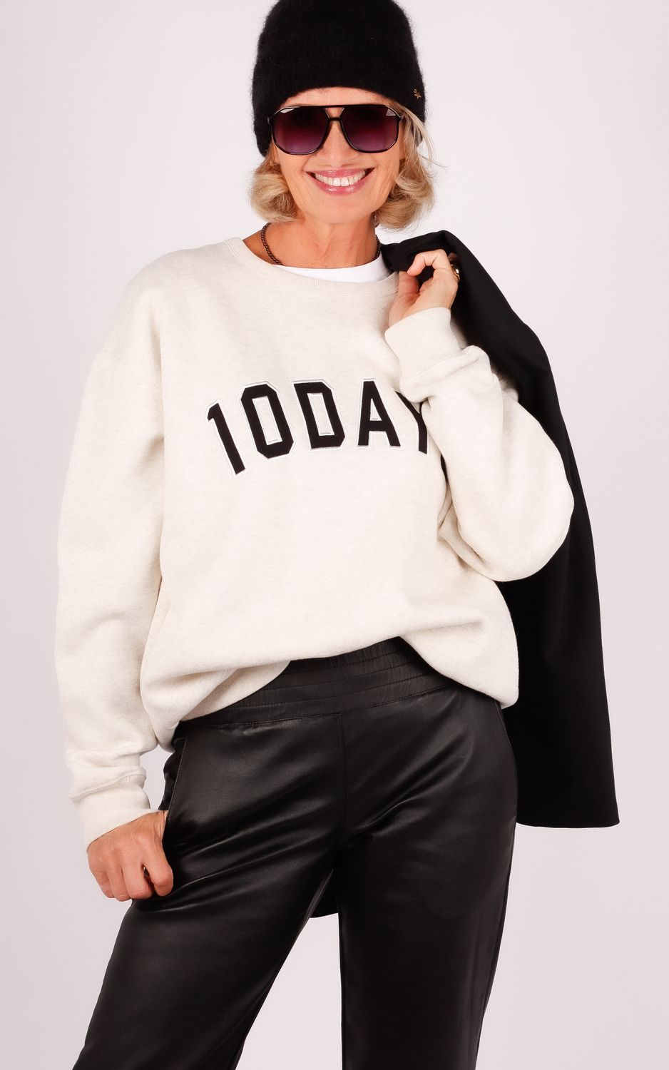 10 Days statement sweater 25-806-9900 soft white melee