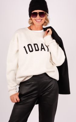 10 Days statement sweater 25-806-9900 soft white melee