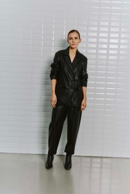 With Black vegan leren broek Bjork