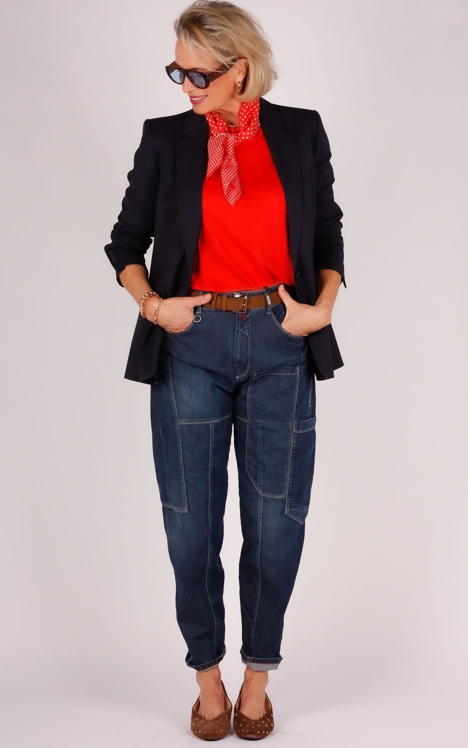 Drykorn blazer 120033 ATLIN_2 888 blauw