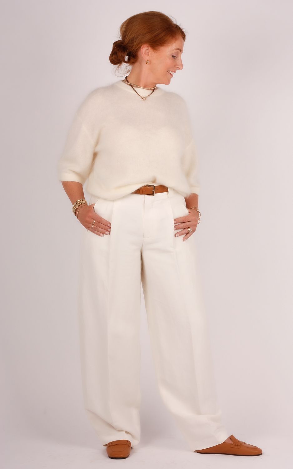 Herzen's cashmere trui 1051 cream