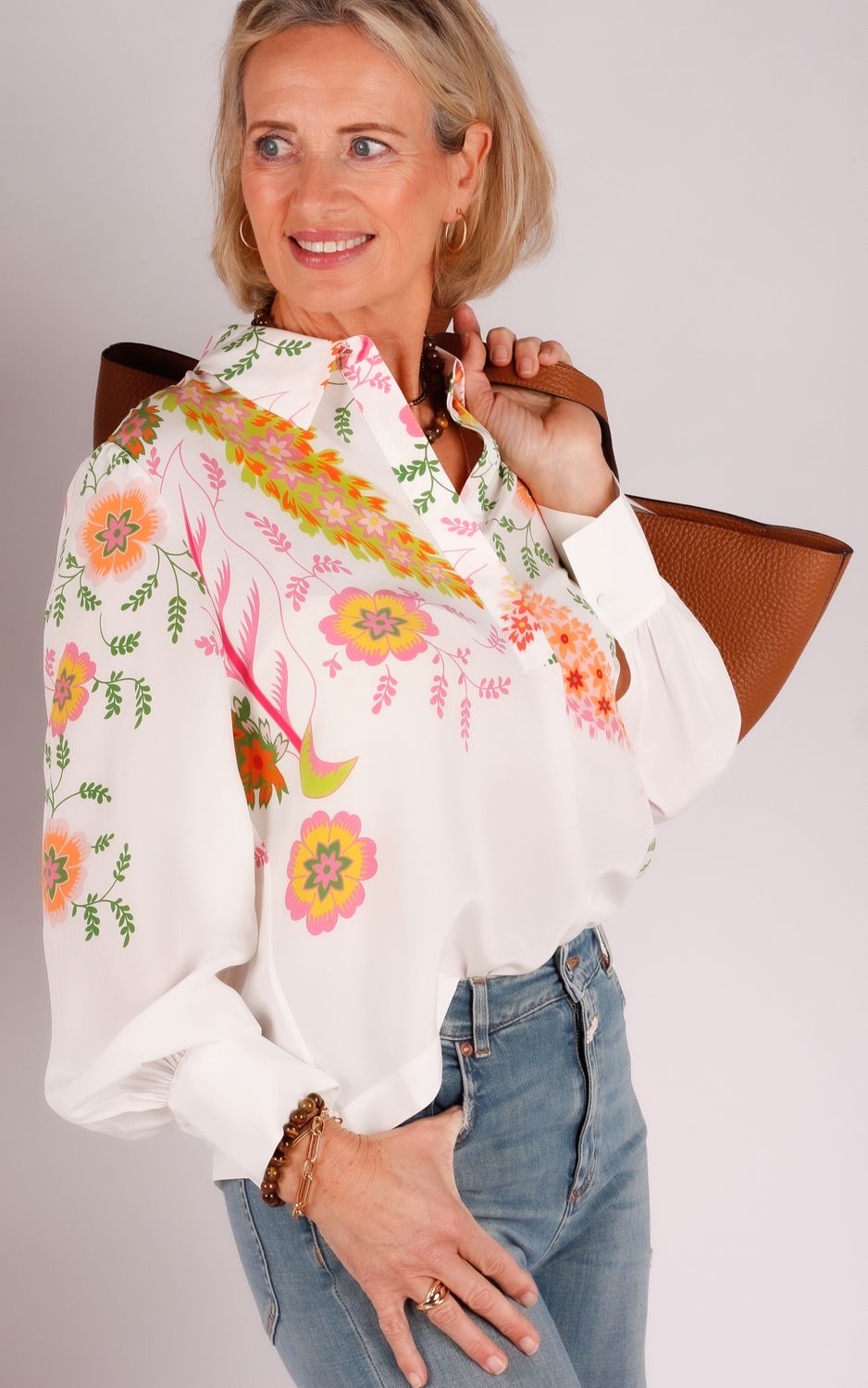 Herzen's blouse 6077 wit print