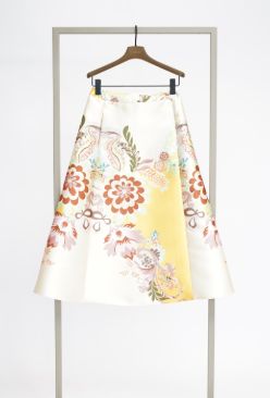 Herzen's rok 6516 geel print