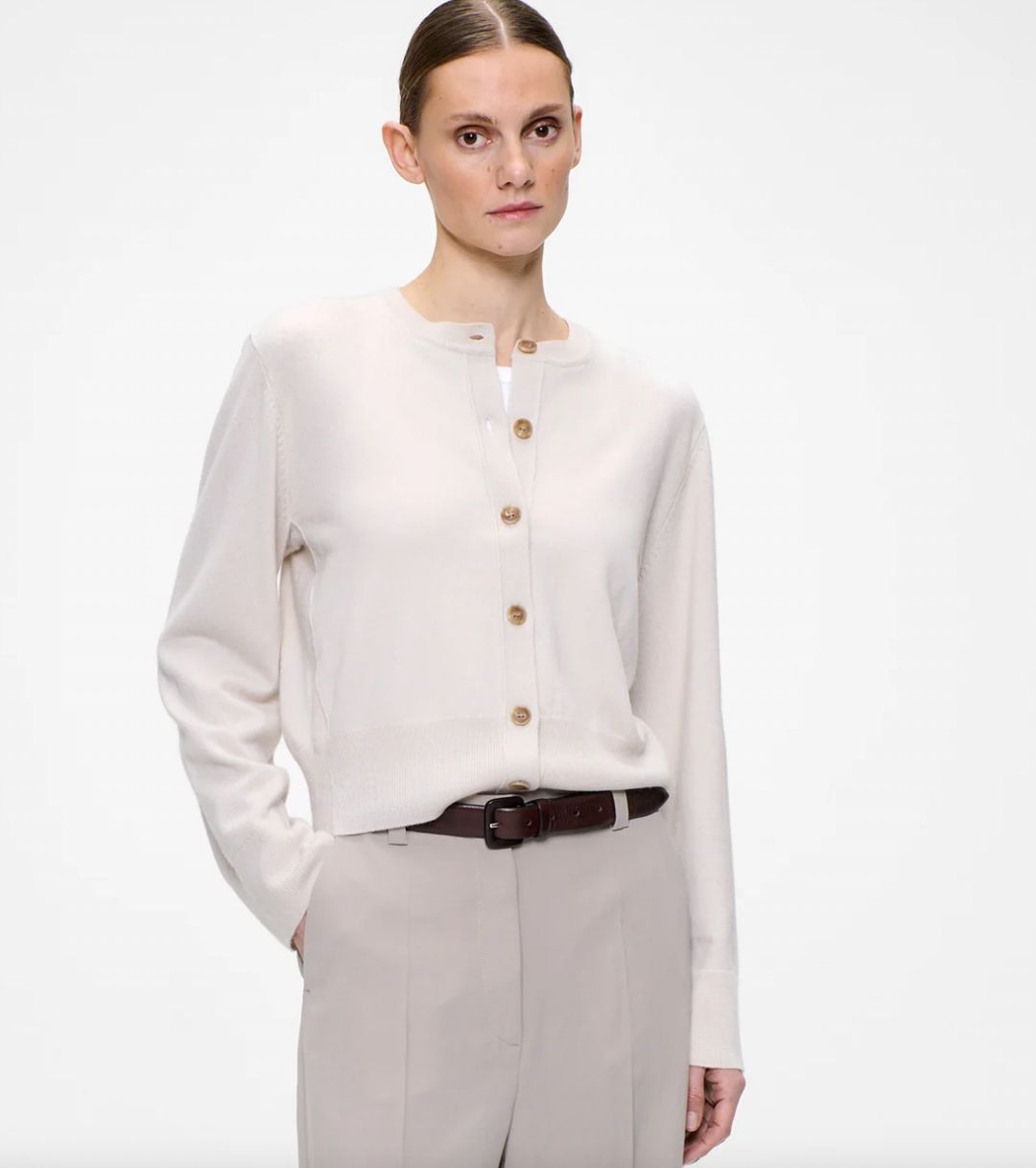 Zenggi cashmere vestje X03-1034 619 eggshell