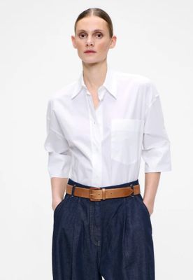 Zenggi poplin cuf short sleeve shirt X04-1015 630 wit