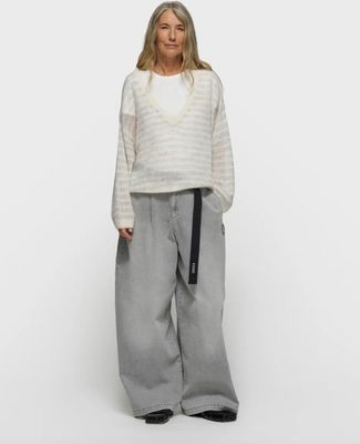 10 Days wide pants jog 20-051-6201 grey wash denim