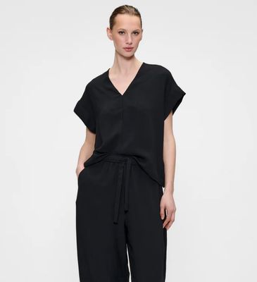Zenggi fluid cropped shirt X04-1013 639 zwart