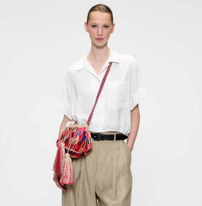 Zenggi fluid cropped shirt X04-1024 639 wit