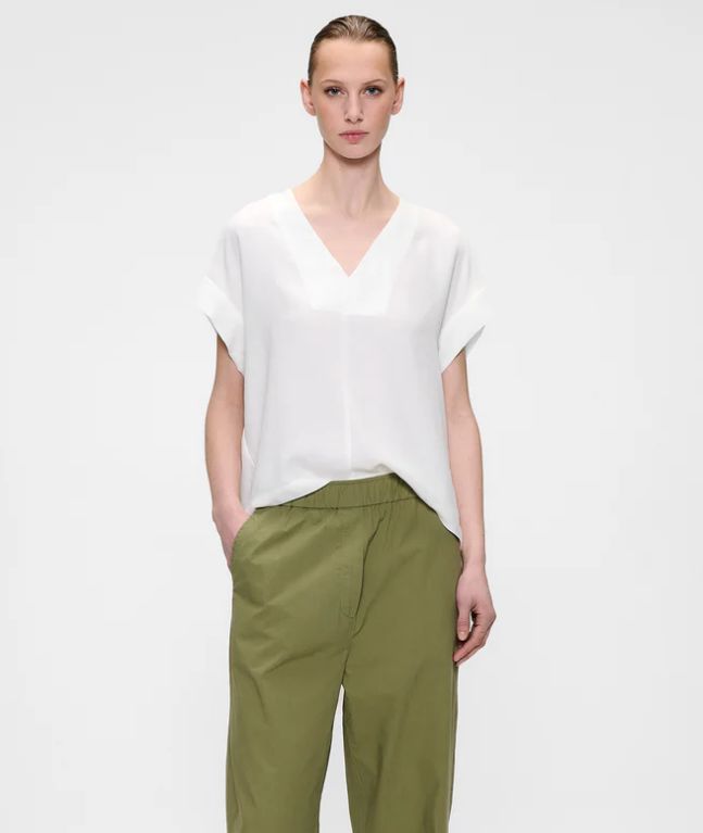 Zenggi cropped shirt X04-1013 639 wit