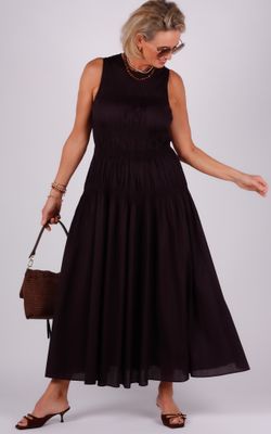 Antik Batik long dress Caroline NAVY