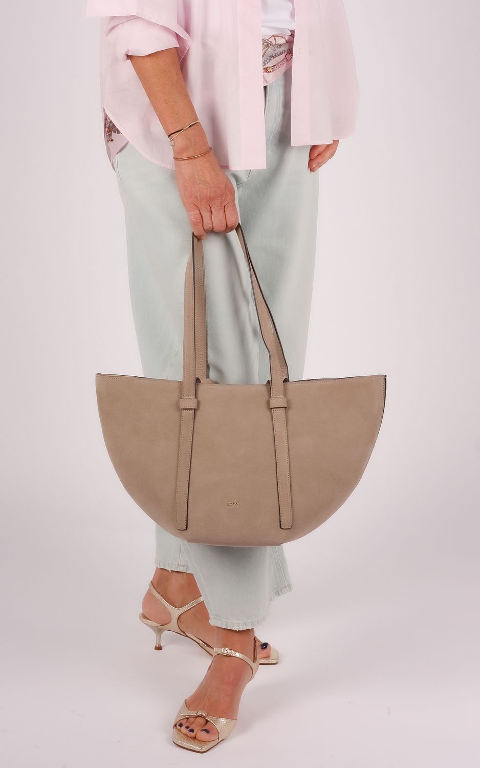 Abro shopper Cosmo medium suede taupe