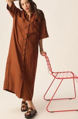 Des Petits Hauts jurk Estampe bruin