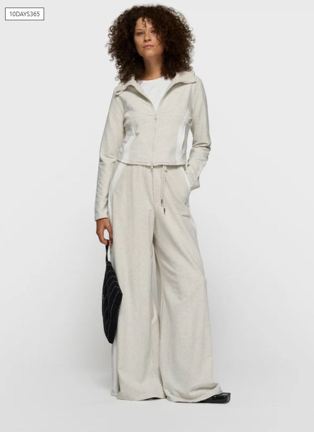 10 Days super wide leg jogger 20-009-6201 soft white melee