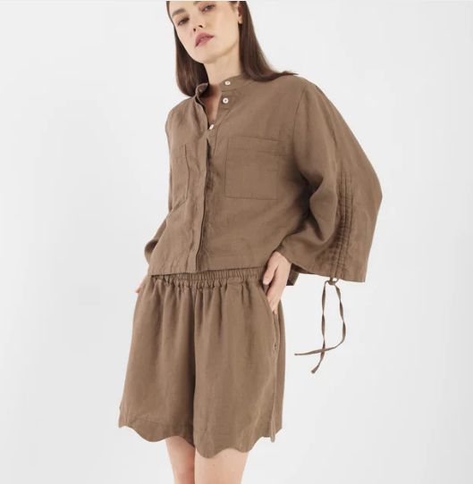 Sosue linnen blouse Mary bruin