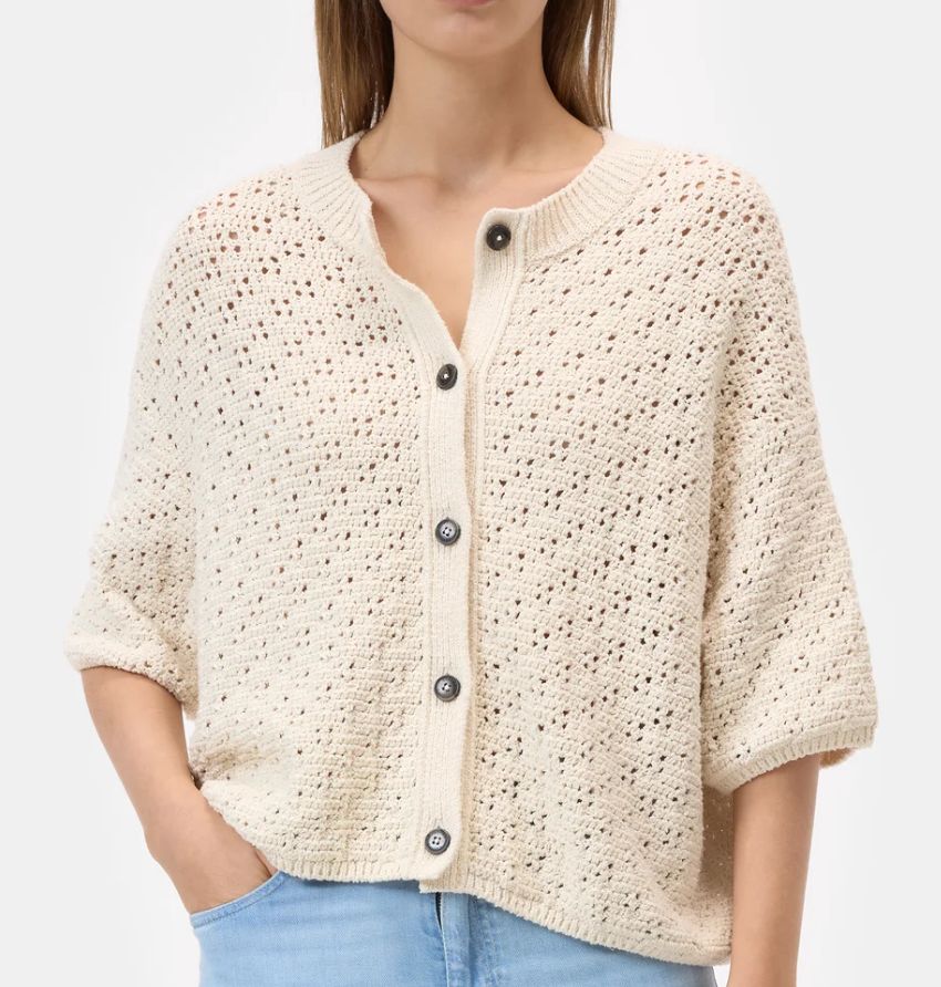 Closed cropped cardigan C96798-91S-22 Ivory