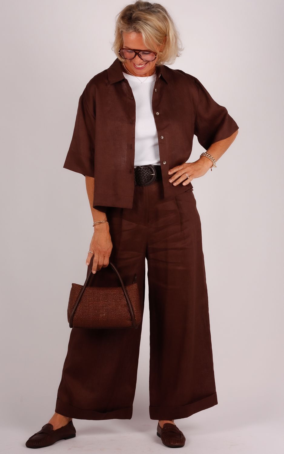 Milla blouse 1025032 bruin