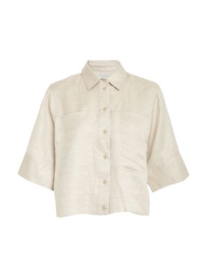 Minus MSJuno cropped linen shirt