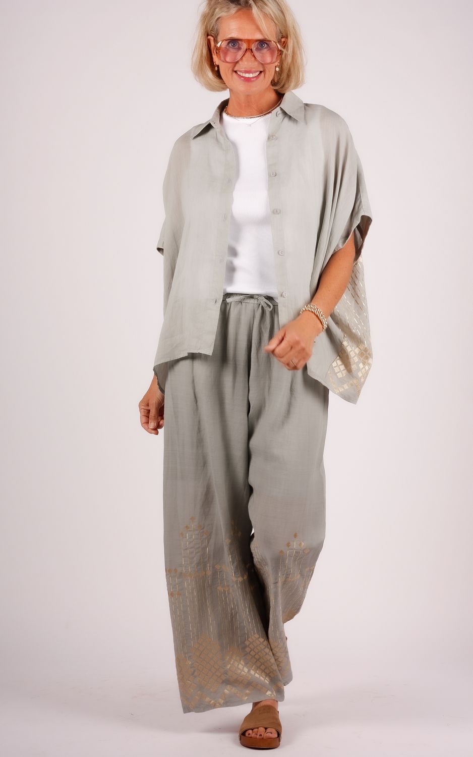 Greek Archaic Kori blouse 4085036 grijs