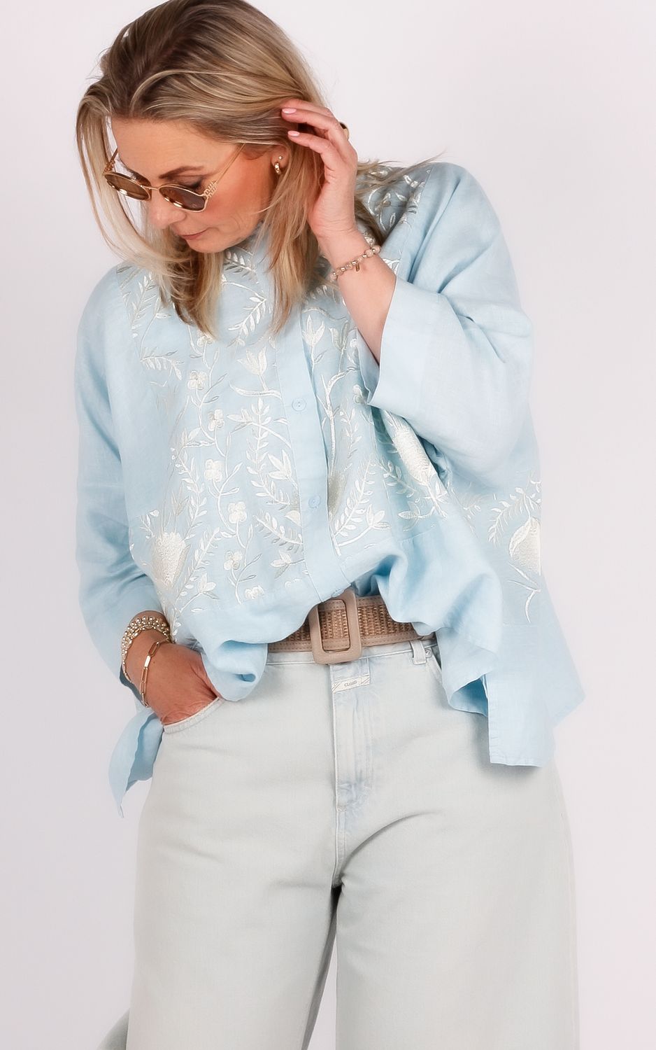 Greek Archaic Kori blouse 2055053 blauw