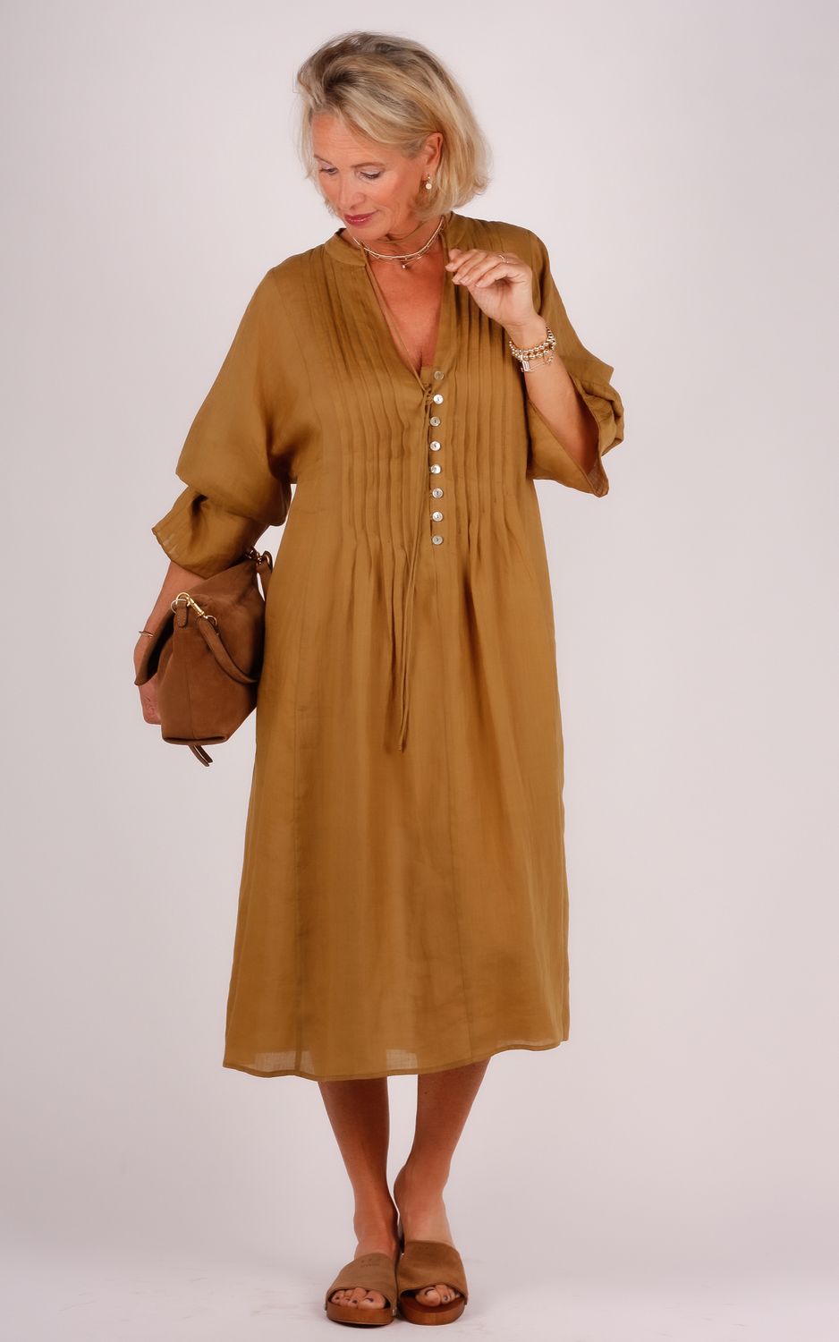 Milla jurk 1113156 khaki