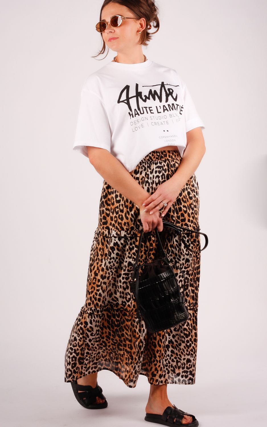 With Black Amina maxi skirt