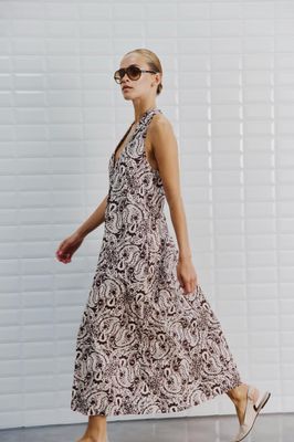 With Black Amina Talia midi dress