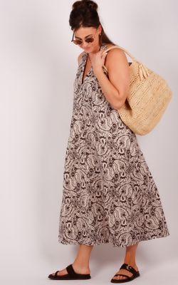 With Black Amina Talia midi dress
