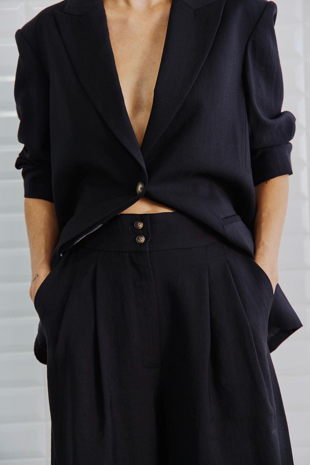 With Black Maritsa tailored blazer