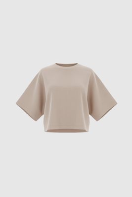 With Black Capri oversized tee