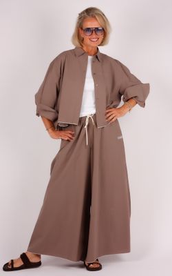 10 Days wide pants poplin 20-038-6202 moonrock