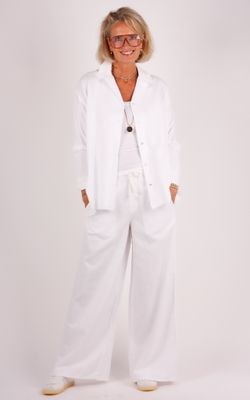 10 Days cotton linen blouse 20-407-6202 white