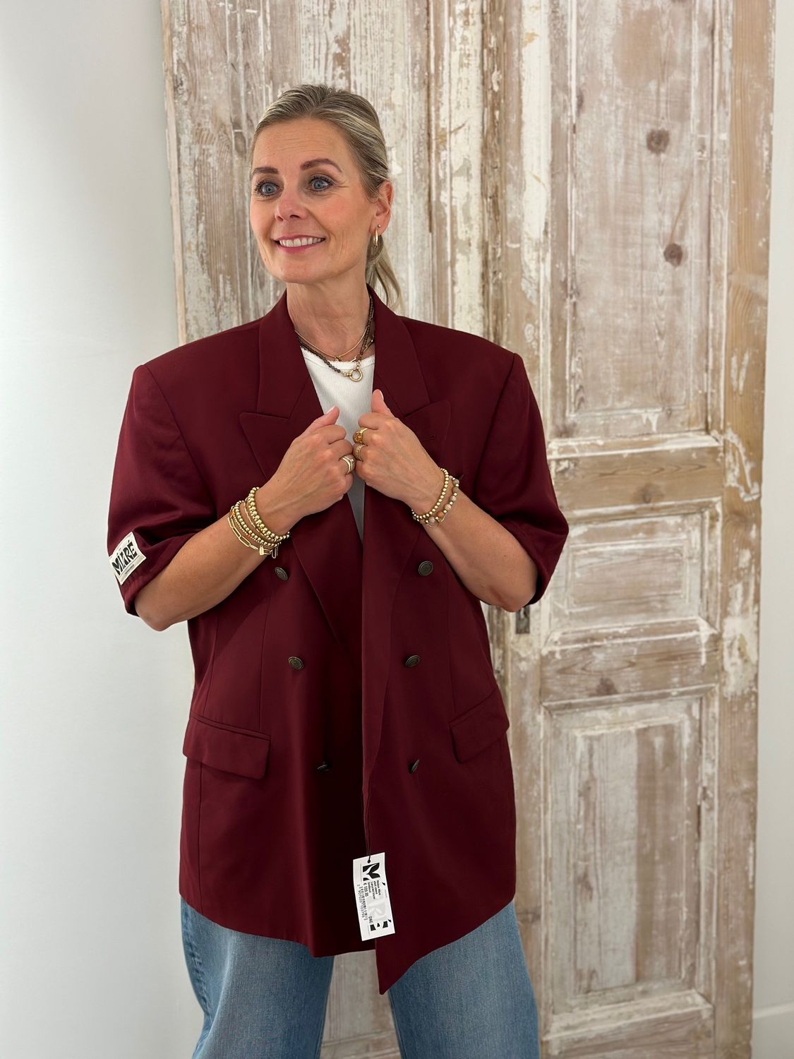 Maison Miaré Upcycled blazer bordeaux