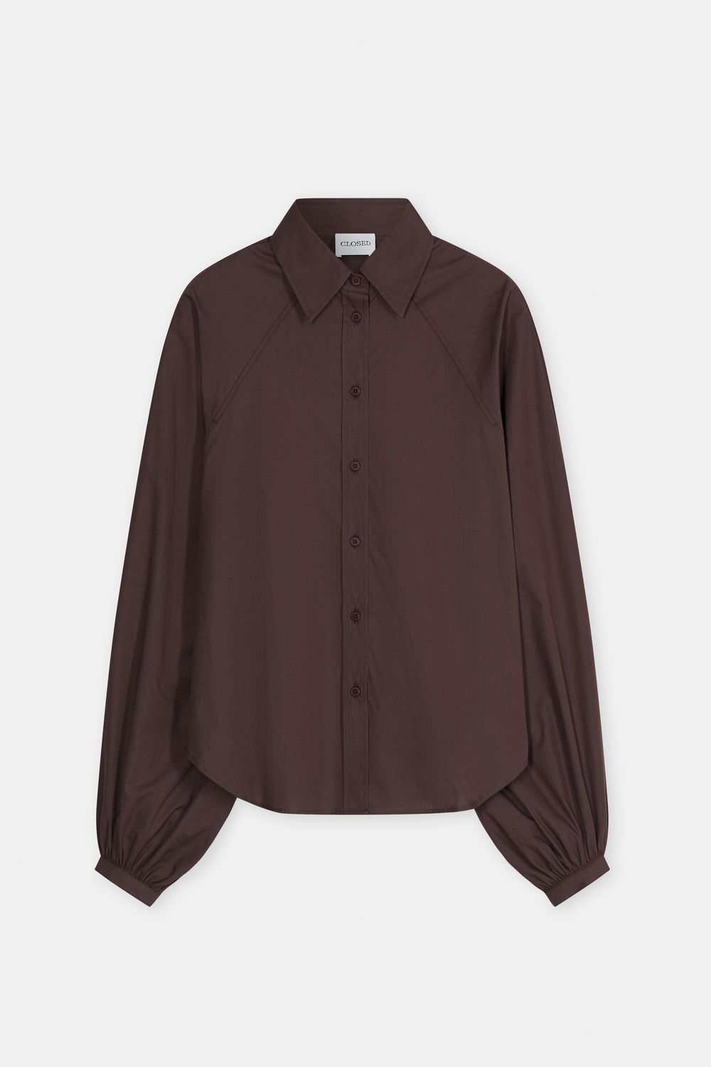 Closed blouse Mahagony brown