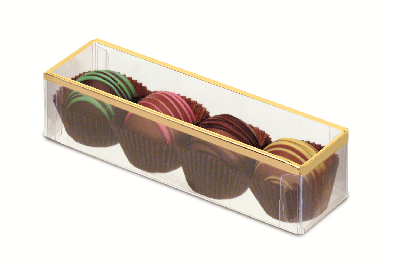 Box with Gold or Silver Border Lid (4 3/4&quot; x 1 1/4&quot; x 1 1/8&quot;)