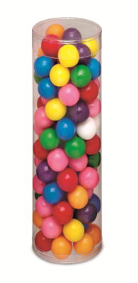 Cylinder with Plastic Bottom &amp; Top (2" x 6 1/4")
