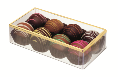 Box with Gold or Silver Border Lid (6" x 3" x 1 3/8")