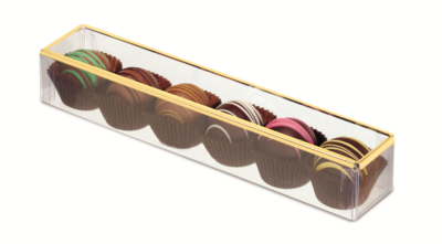 Box with Gold or Silver Border Lid (7 1/4" x 1 1/4" x 1 1/8")