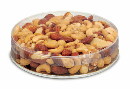 Round with Metal Bottom &amp; Plastic Top - Gold or Clear Rim (6" x 1")