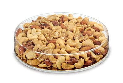 Round with Metal Bottom &amp; Plastic Top - Clear or Gold Rim (7" x 1 1/8")