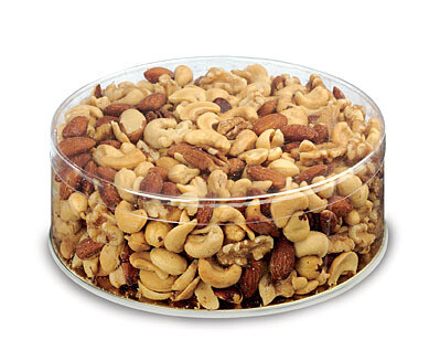 Round with Metal Bottom &amp; Plastic Top - Clear or Gold Rim (7" x 2 1/4")